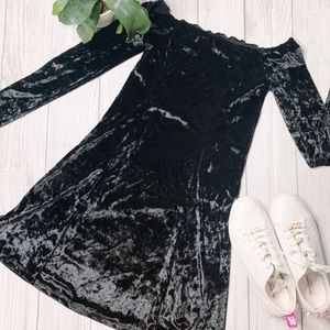 NWT velvet Hollister off shoulder skater dress